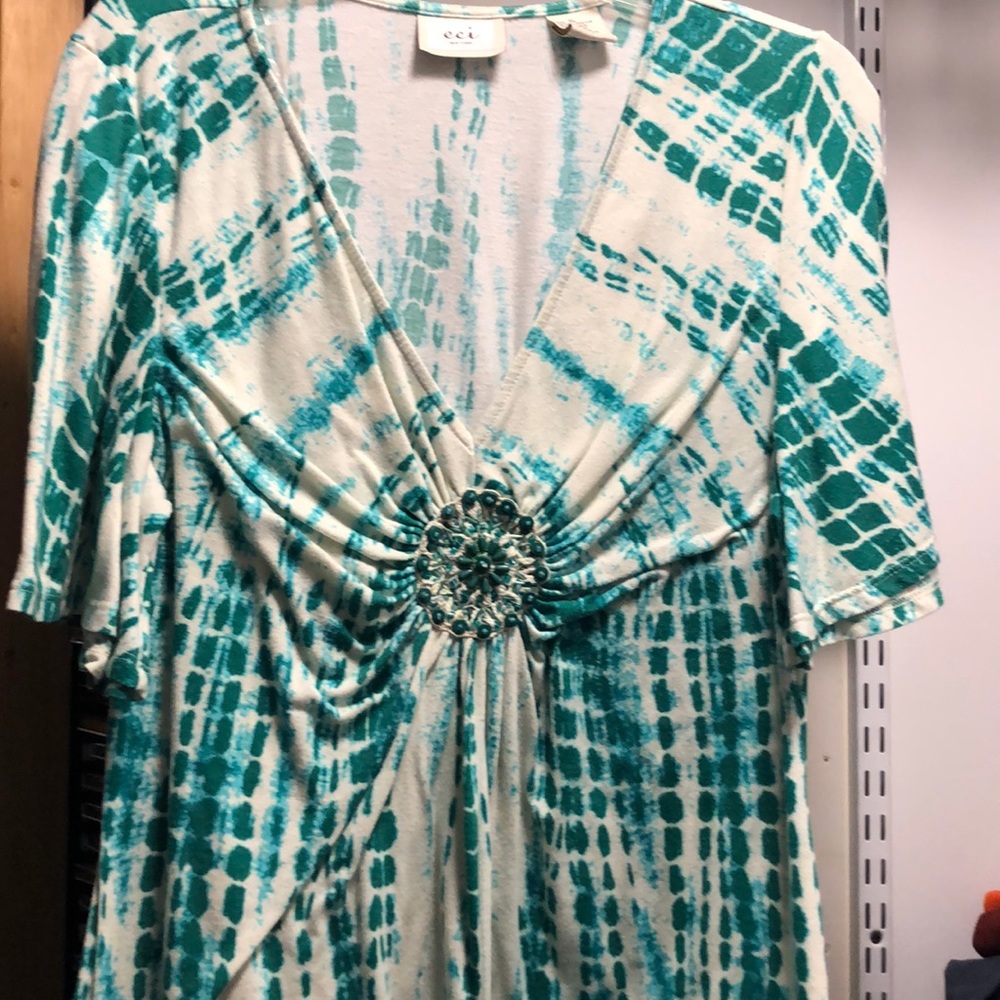 Pretty green shirt with beads